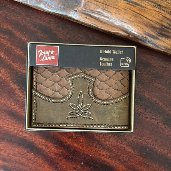 Tony Lama | Accessories | Tony Lama Bifold Weatern Wallet Rfid Leather ...